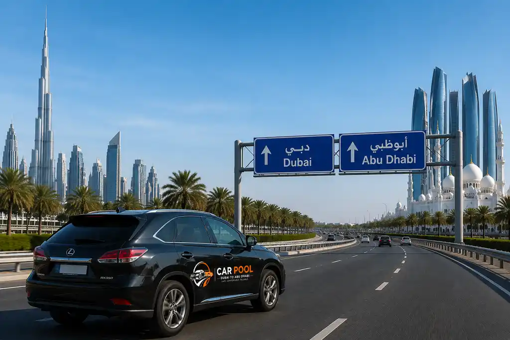 Pickup zones in Dubai and drop zones in Abu Dhabi